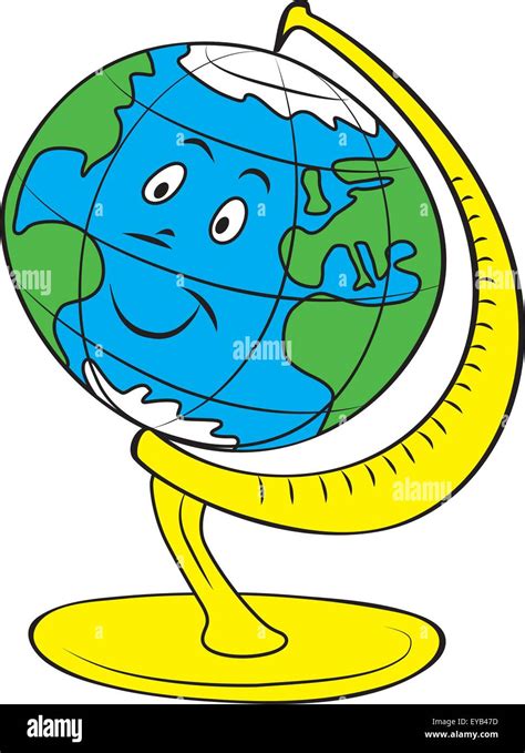 Smiling Globe Comic Character Stock Vector Image And Art Alamy
