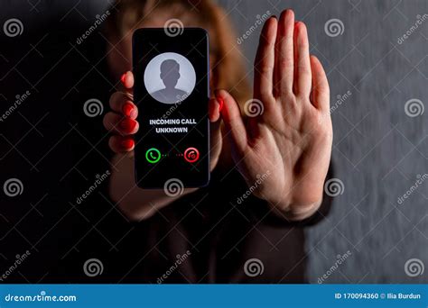 Phone Call From Unknown Number Scam Fraud Or Phishing With Smartphone Concept Prank Caller