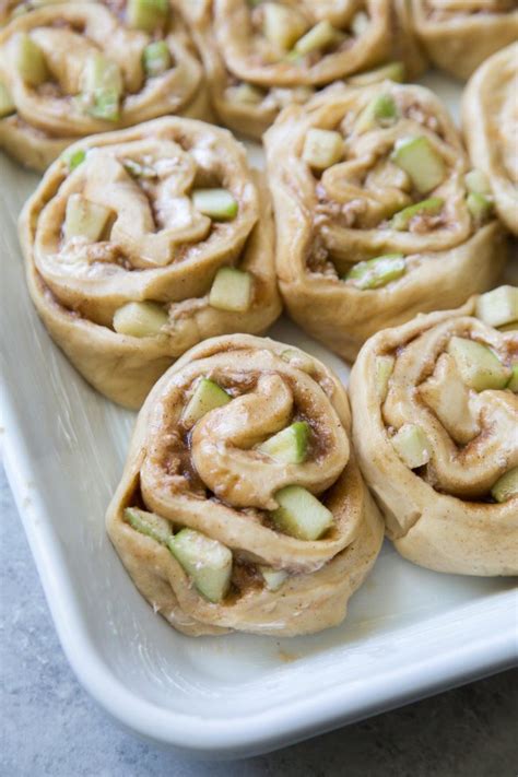 Apple Cinnamon Rolls With Spiced Cream Cheese The Little Epicurean