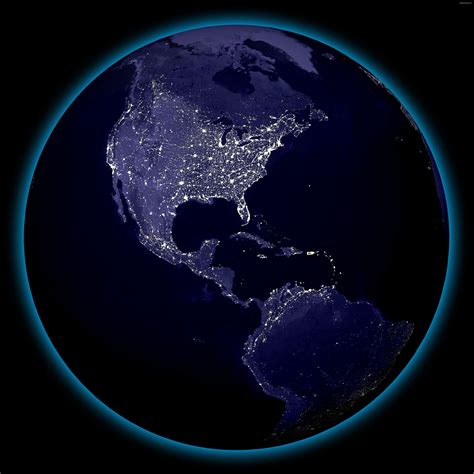 Earth Night Lights From Space High Resolution Night View