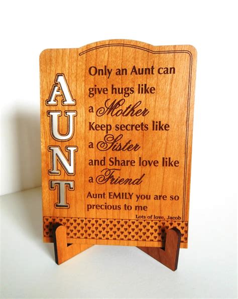 Personalized Gift For Aunt Auntie Gifts From Niece Plaque Etsy