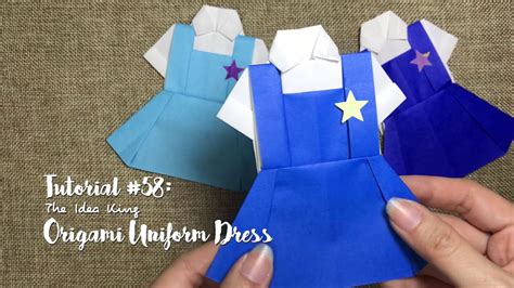 How To Diy Origami Uniform Dress The Idea King Tutorial 58 Youtube