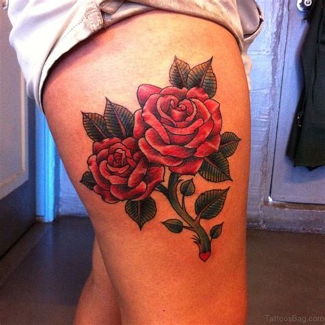 Black rose tattoo designs is often associated with dark feelings and death. 74 Superb Rose Tattoos On Thigh