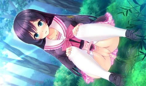 The Big Imageboard Tbib Girl Blue Eyes Blush Censored Dutch Angle Game Cg Kamishiro Aoi