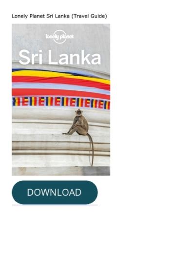 Lonely Planet Sri Lanka Travel Guide