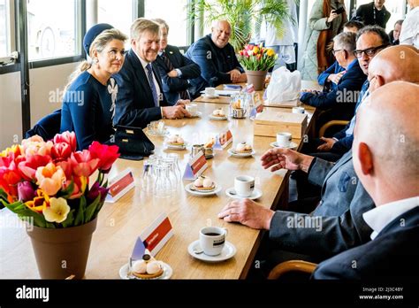 Lisse Niederlande 07th Avril 2022 Le Roi Willem Alexander Et La