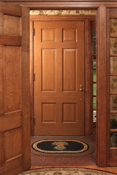 Choose one of our many designs, modify a design. Custom cherry 6 panel exterior entry door. | Exterior ...