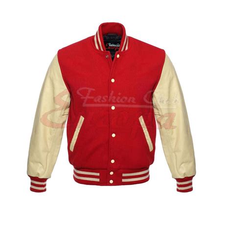Red And Yellow Letterman Jacket Varsity For Men Leather 2017 2018