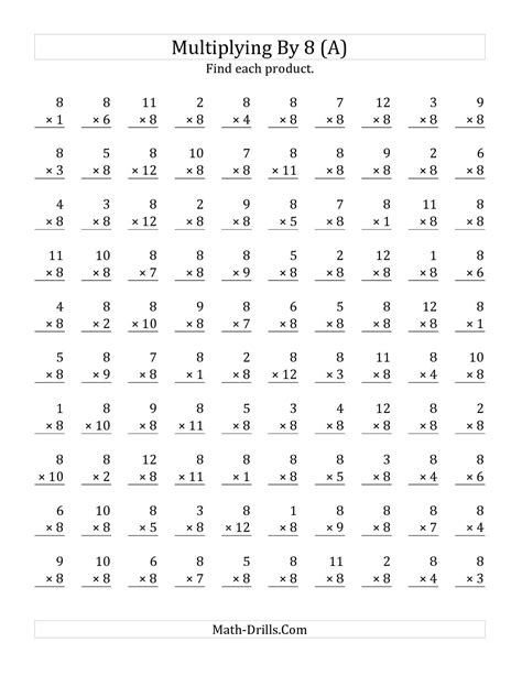 Multiplication Worksheets With Answers Pdf