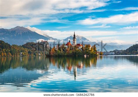 Church Assumption Lake Bled Slovenia Blue Stock Photo Edit Now 1686262786