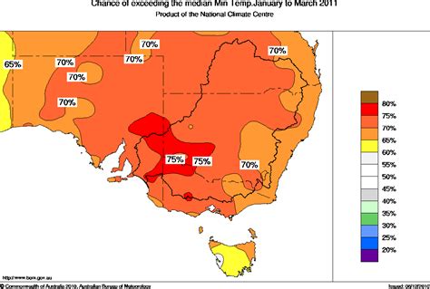 Probability Of Exceeding Median Minimum Temperature Click On The Map