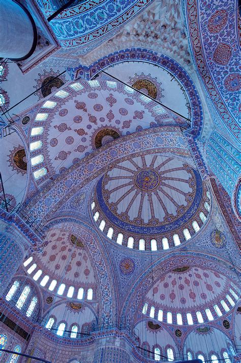Interior View Of Domes In Blue Mosque License Image 10215204