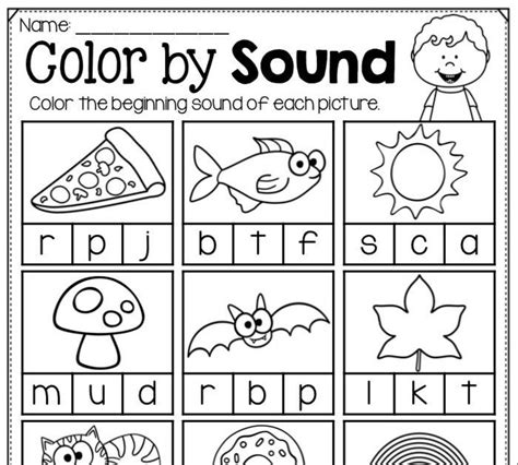 beginning sounds worksheets  kindergarten printable search happy