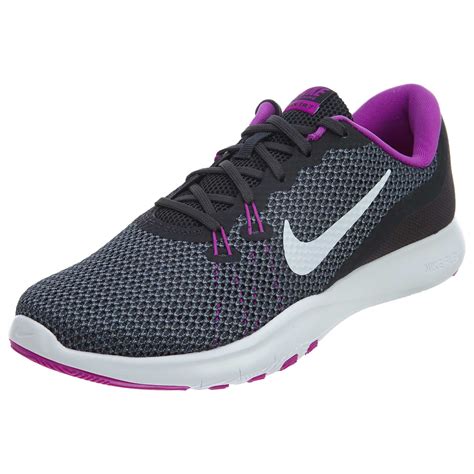 Nike Women S Nike Flex Tr 7 Training Shoe Anthracite White Dark Grey Hyper Violet Size Us