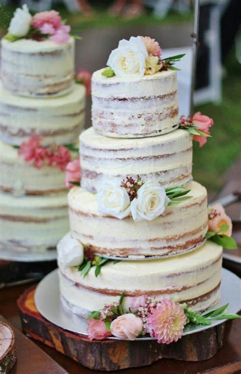 Love Unfrostedweddingcake Unfrosted Wedding Cake Naked Wedding Cakes Wedding Cakes