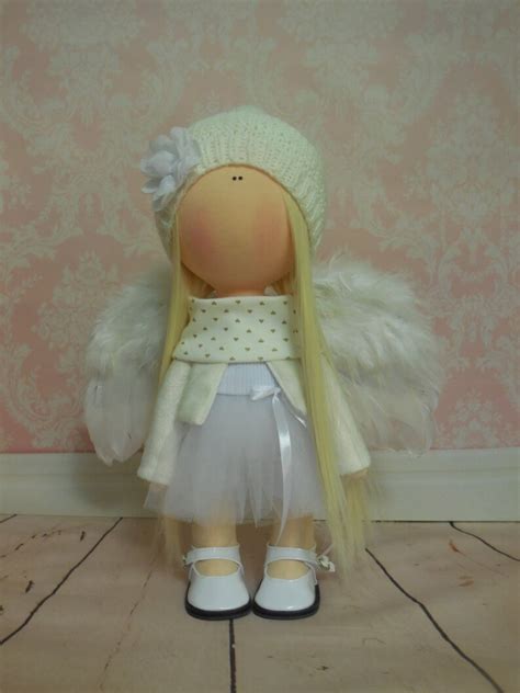 Angel Doll Tilda Doll Textile Doll Handmade Doll Fabric Doll Etsy
