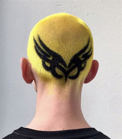 Cool Shaved Head Dyed Hairstyle In 2020 Instagram Posts Shaved Head
