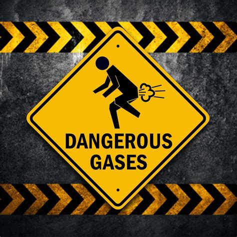 Funny Danger Sign Fart Gas Warning Gag T Idea Mancave Etsy