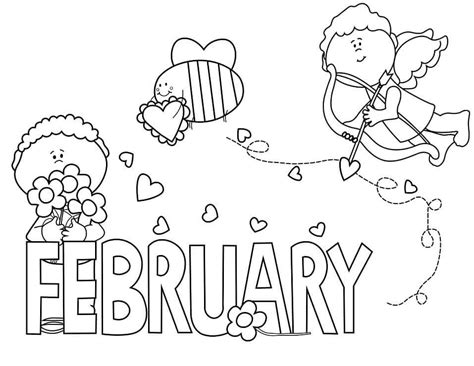 Adorable Febrero Para Colorear Imprimir E Dibujar ColoringOnly Com