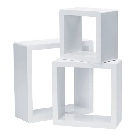 Cubes Blanc Laqué 17x17 22x22 27x27cm Par 3 Retif