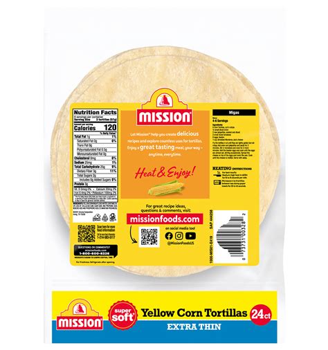 Extra Thin Yellow Corn Tortillas Mission Foods