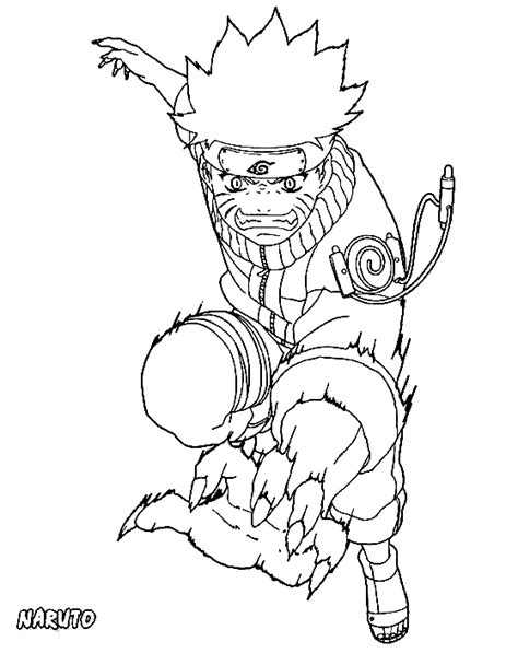Naruto In Nine Tails Form Coloring Page Free Printable Coloring Pages