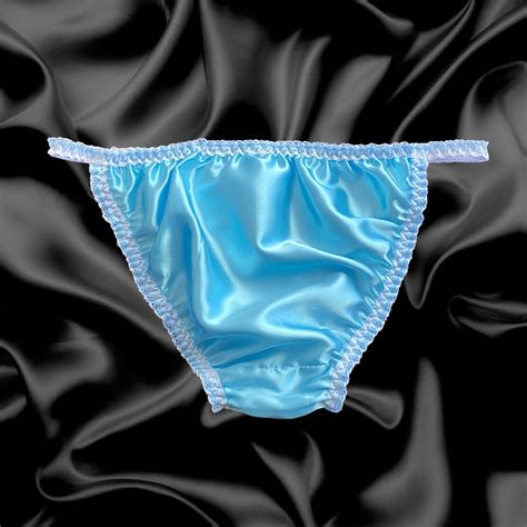 Satin Tanga Frilly Sissy Bikini Knicker Panties Briefs Underwear Size Ebay