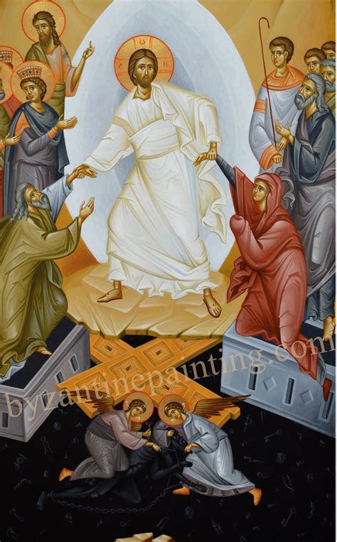 The Resurrection Icon Of Victory Byzantine Icon Painting