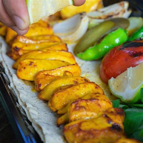 Joojeh Kabab Recipe Persian Saffron Chicken Kebab Ara Chef