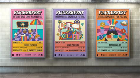 Flickerfest Event Marketing Design Rebranding Stephanie Ung