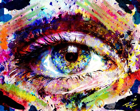 Eye Art 1 Painting By Pat Spark Pixels
