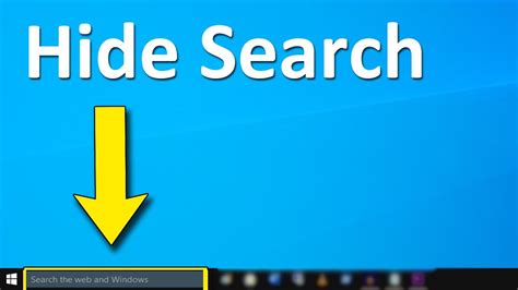 How To Hideshow The Search Bar In Windows 10 Youtube