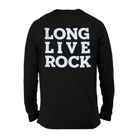Long Live Rock Long Sleeve Black T Shirt Shop The Rock And Roll Hall Of