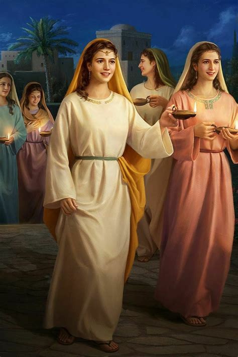 The Three Women Are Holding Candles In Their Hands