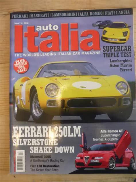 Auto Italia Magazine No110 Lamborghini Aston Ferrari 575 Alfa Gt