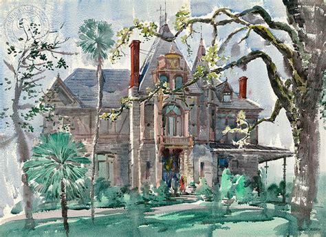 Victorian House Art By Art Riley California Watercolor