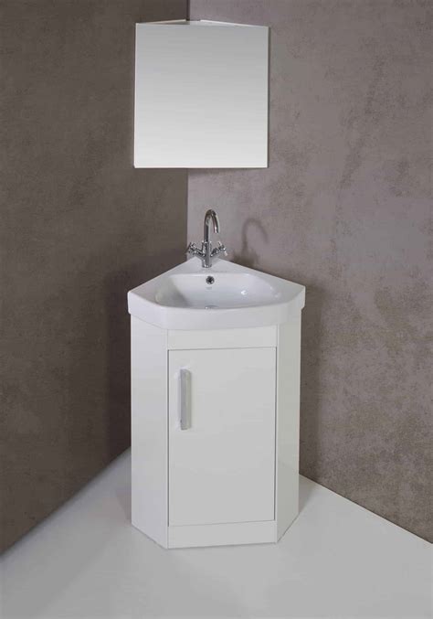 Moderna Corner Basin And Vanity Unit White Gloss Bathroom And Heating