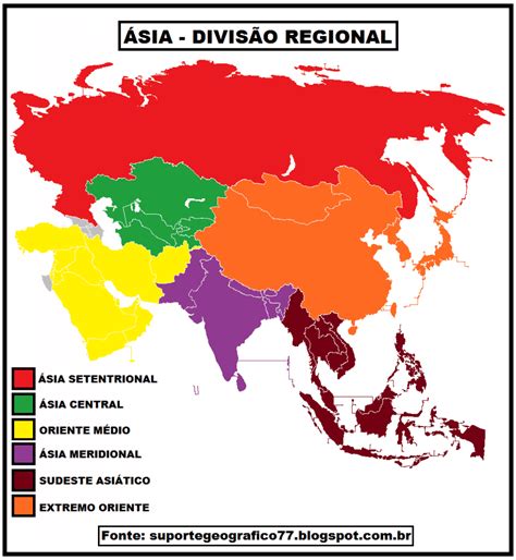 Países da Ásia quais são Regiões curiosidades países e capitais