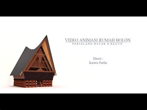 rumah adat batak animasi   youtube