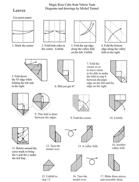 Origami Magic Rose Cube Instructions
