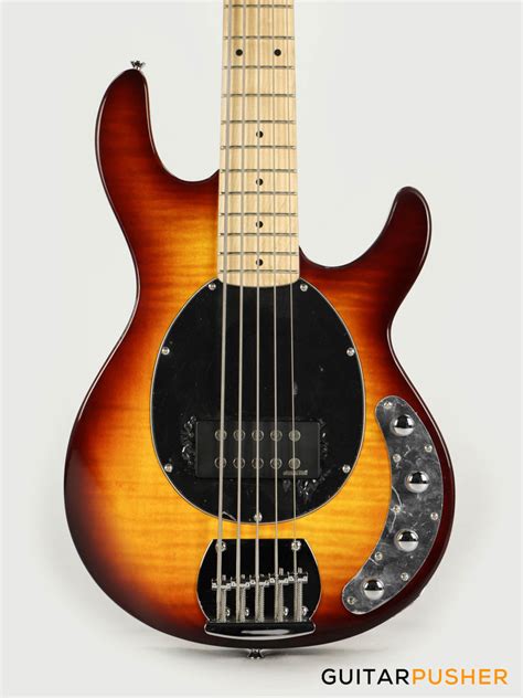 Vintage Reissued V96 5 String Active Bass Flamed Tobacco Sunburst Guitarpusher