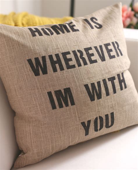 The pillow smells like the. DIY: Quote Pillows - Momtastic