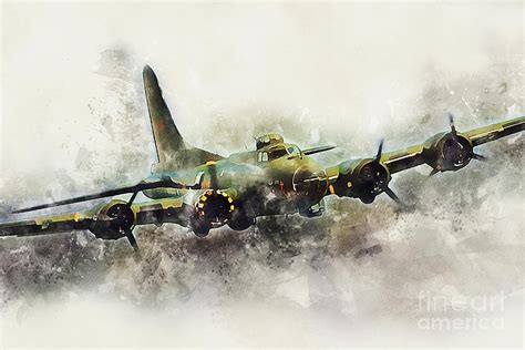 B17 Flying Fortress Painting Digital Art By Airpower Art