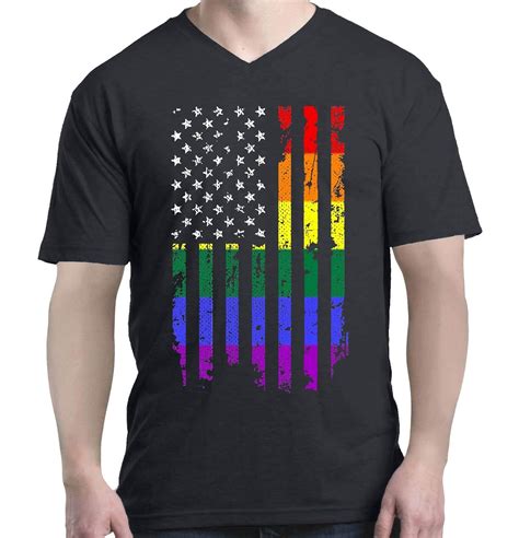 Distressed Rainbow Flag T Shirt Gay Pride Shirts Seknovelty