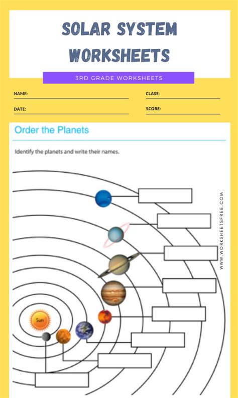 3rd Grade Solar System Worksheets 10 Worksheets Free