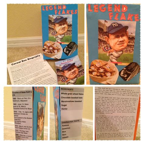 Cereal Box Biography School Project For Kids Cereal Box