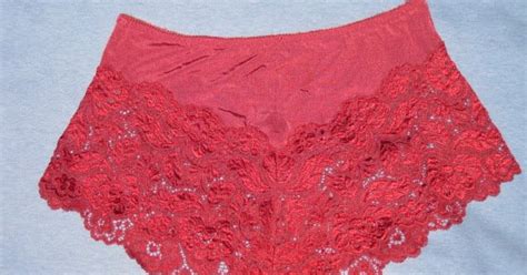 Real Womens Panties Wifes French Knickers In Red Lace