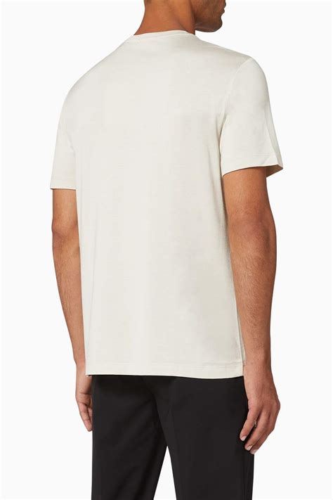 Shop Theory White Basic Cotton And Silk T Shirt For Men Ounass Uae