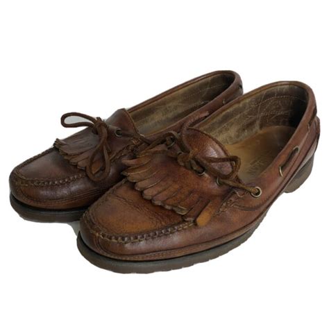 G H BASS Brown Leather Kiltie Tassel Loafers Men S M EBay