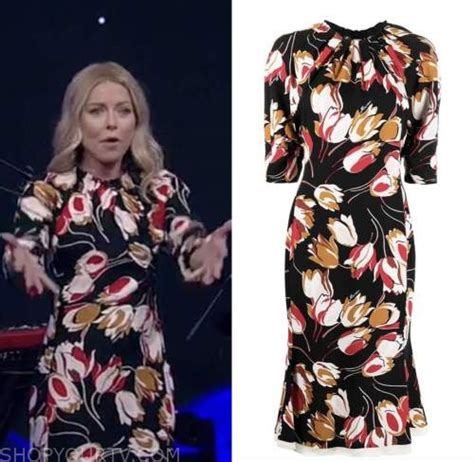 Live With Kelly And Ryan Black Floral Tulip Dress Kelly Ripa